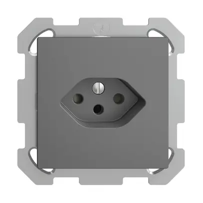 Prise ENC EDIZIOdue T13 gris foncé avec shutter 