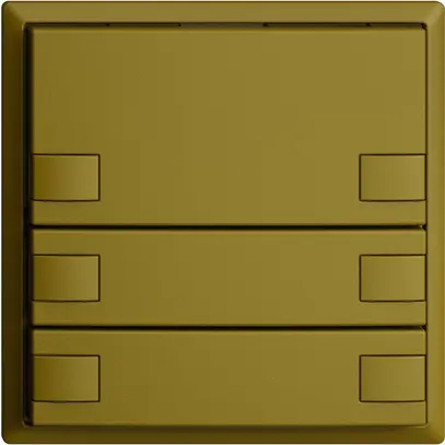 Poussoir ENC KNX 3× EDIZIOdue olive RGB sans LED 