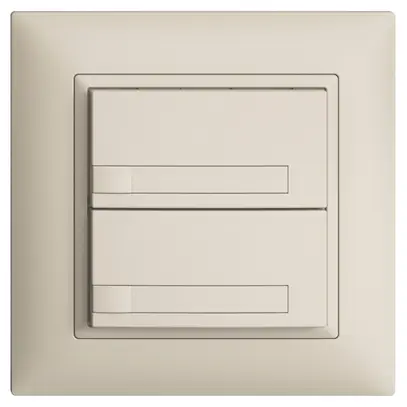 Pulsante KNX RGB INC EDUE FMI, 250mW, s.LED, c.carta, 2×pulsante, 1×tasto, crema 