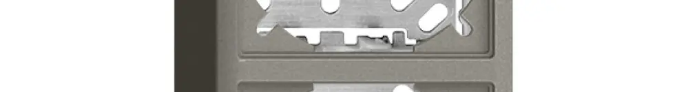 Cappa con piastra di base 54/39mm p.combinazioneFX verticale/orizz. grigio scuro 