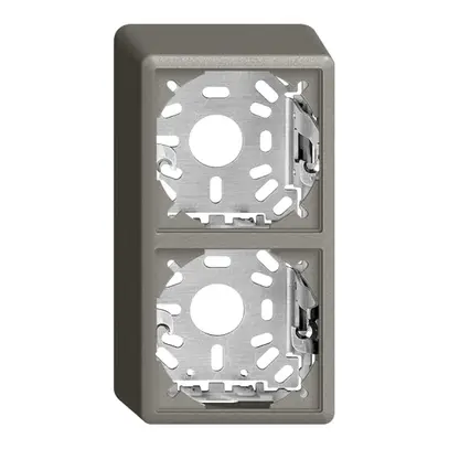 Cappa con piastra di base 54/39mm p.combinazioneFX verticale/orizz. grigio scuro 