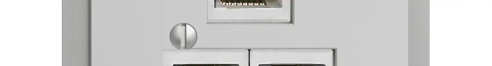 Scatola INS 3×RJ45/s 4P sep. EDIZIOdue R&M swissline grigio chiaro 