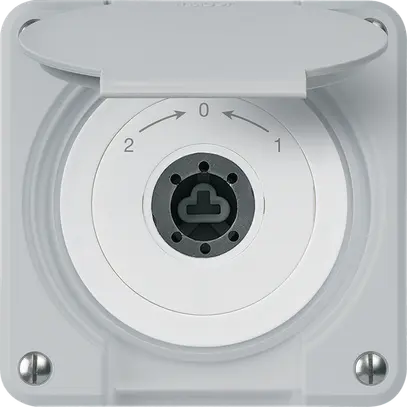 Contatto rotativo a chiave INC robusto IP55 grigio coperchio s.cilindro in.combi 