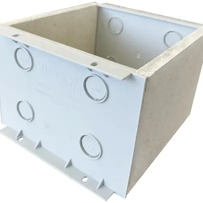 Boîtier ENC Fire-Stop-Box, plaque d.plâtre fibrée,150×150×110 mm, TFC 850°C, gr 