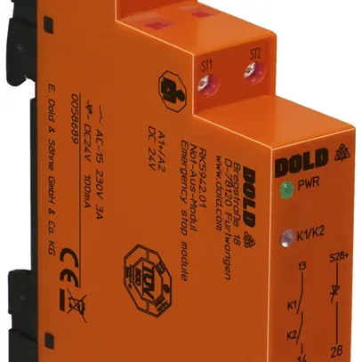 Relais de sécurité AMD Dold RK5942.02 ARRET D'URGENCE 24VDC 1NO+1NO 5A 