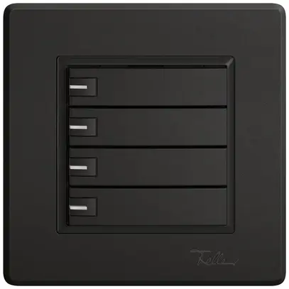 Poussoir KNX RGB ENC EDIZIO.liv SNAPFIX® capteur temp.RGB-LED 4× comm.1T no 