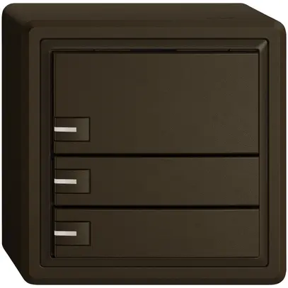 Poussoir KNX RGB AP EDIZIO.liv SNAPFIX® capteur temp.RGB-LED 3× comm.1T br 