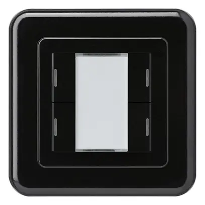 Poussoir ENC Hager basico C KNX quadruple LED noir 