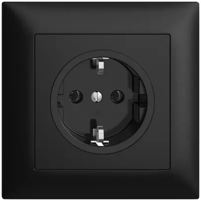 Prise SCHUKO ENC EDIZIOdue FMI, 16A, 250VAC, L+N+PE noir 