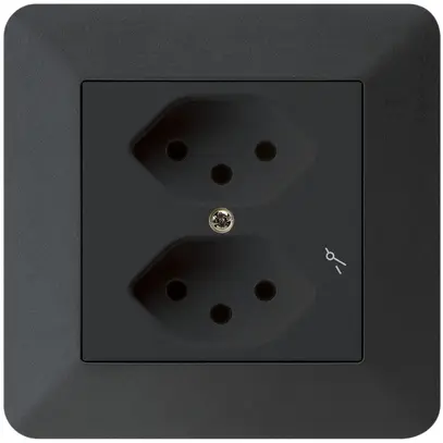 UP-Steckdose kallysto.trend 2×T13/1 schwarz 