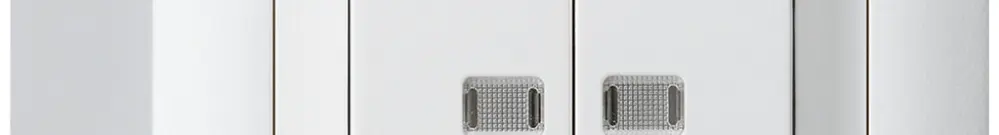 Interrupteur poussoir lumineux AP kallysto 1/3+3/1 avec 2 lentilles blanc 