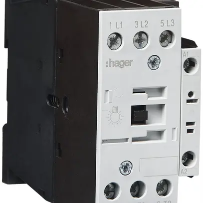 Contacteur pour charge lampes Hager 3P 27A à AC-5b tension de bobine 230VAC 