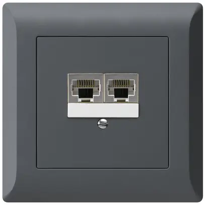 Boîte ENC kallysto.line 2×RJ45s anthracite parallèle 