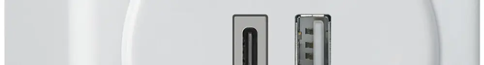AP-USB-Ladesteckdose basico 18W PD 1×Typ A 1×Typ C mit AP-Gehäuse weiss 