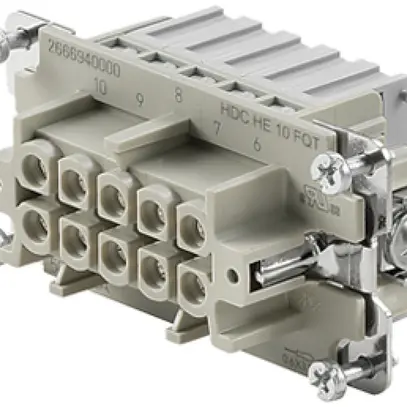Buchse WM HDC HE 10 FQT 10 16A 500V 0.5…2.5mm² 