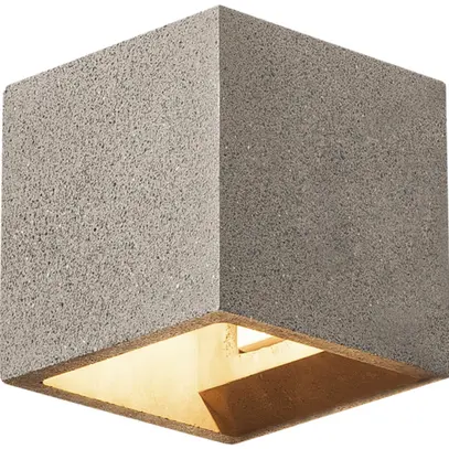 Lampada a muro SLV SOLID CUBE QT14, G9 230V IP20 pietra arenaria nero 