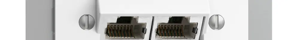 UP-Dose 2×RJ45/s 8P getr. EDIZIOdue weiss ITplus 