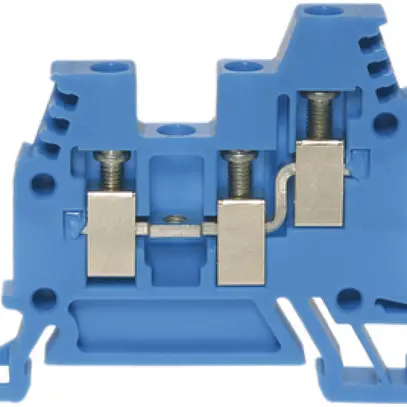 Morsetto di passaggio componibile Woertz 0.5…4mm² 32A 800V vite 3×1 DIN 35mm bl 