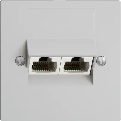 Presa INC 2×RJ45/u 4P sep.grc EDIZIOdue ITplus 