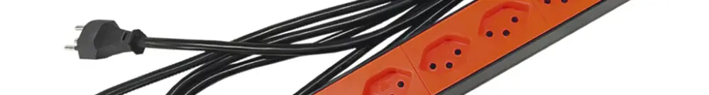 Presa multipla Steffen ALU MODULAR 8×T13 3m arancione 