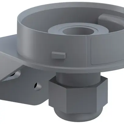 Staffa WERMA Mini, per colonna di segnalizzazione, pressacavo, grigio 