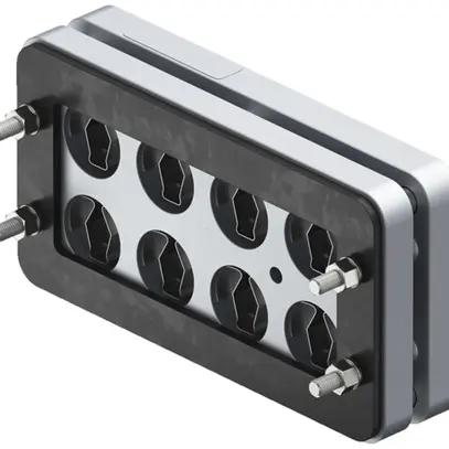Piastra passacavi AGRO MCE EMV S102 8 fori 6…16mm alluminio nero 