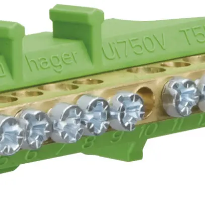 Schutzleiter-Klemmensteg Hager 6×16/7×10mm² 