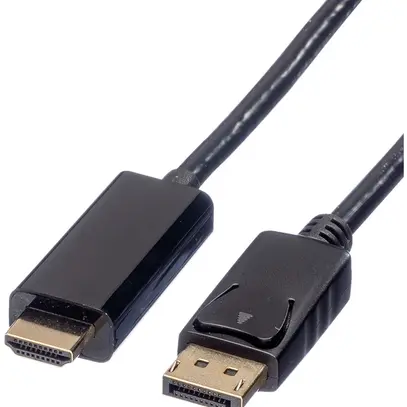 Câble DisplayPort/HDMI ROLINE 4K@60Hz (DisplayPort 1.2) noir 5m 