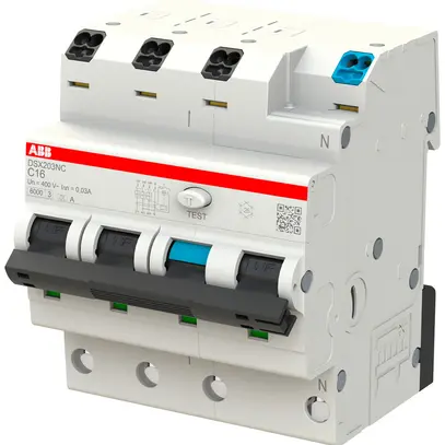 Disjoncteur différentiel ABB FlexLine 3LN 400V C 16A 0.03A type A 6kA 4UM 
