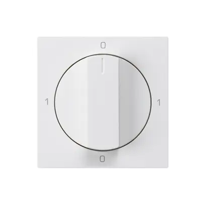 Kit frontale per interruttore rotativo S0 60×60mm kallysto 0-1-0-1 bianco 