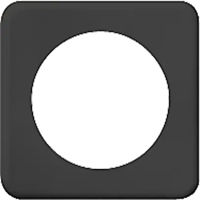 Plaque de recouvrement I 58mm noir 