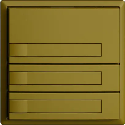 Poussoir ENC KNX 3× EDIZIOdue olive RGB sans LED avec insert papier 