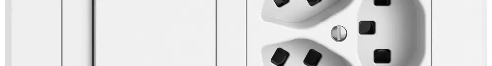 UP-Kombination EDIZIO.liv SNAPFIX® 1×2 96×156mm Schema 3/1L+3×T23 weiss 