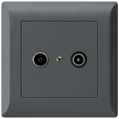 UP-Antennendose kallysto.line R/TV 23dB Durchgangsdose anthrazit 