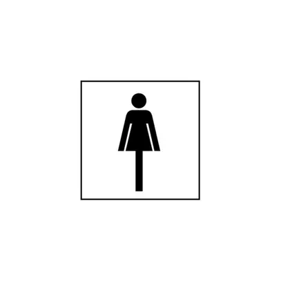 Foglio pos.simbolo 'WC signore EDIZIOdue nero 42×42 per lamp.LED 