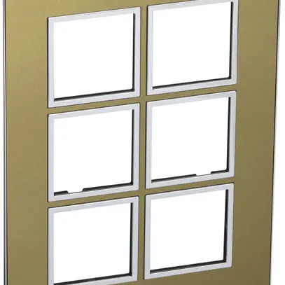 Cadre de recouvrement ATO 2×3 module, gold brass 