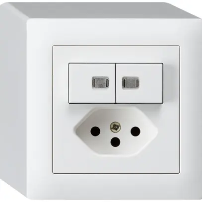 AP-Leuchtkombination 1/3+3/1P+T13 weiss kallysto 2 Linsen 