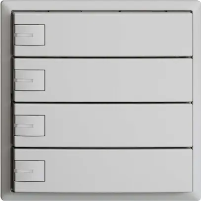 Pulsante univ. INC 4×1t mors. innest. EDIZIOdue grigio chiaro con LED 