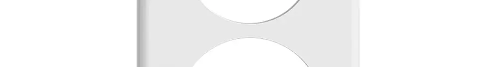 Placca di copertura STANDARDdue 2×1 1×Ø50, 1×Ø58, bianco 