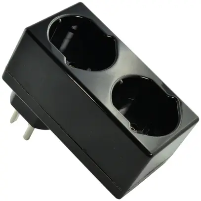 Spina multipla Warob 2×T15 nero 