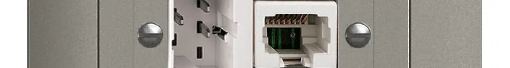 Prise INC xDSL RJ45/TT83 gris foncé, ITplus EDIZIOdue, avec filtre 