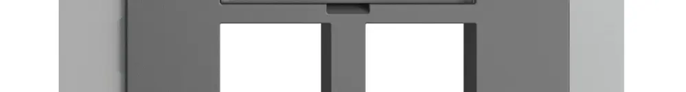 Kit montaggio ENC EDIZIOdue FM, uscita dritta, per 2×Keystone, grigio scuro 