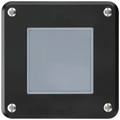 Contact à poussoir ENC robusto IP55 noir pour combinaison 