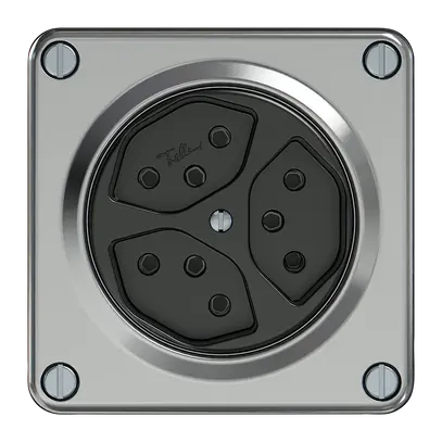 Presa ELEMENT 3×tipo 13 1×S 10A 250V IP20 alluminio 