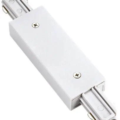 Raccord longitudinal SLV pour rail conducteur 1-phase, alimentation blanc 