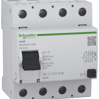 Interruttore differenziale SE Acti9 RCCB-ID 4P 400V 0.3A B 125A 4UM selettivo 