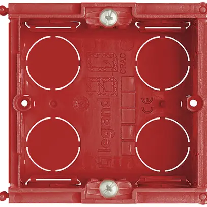 Boîtier ENC BATIBOX 2 mod. pour maçonnerie T=40mm rouge 
