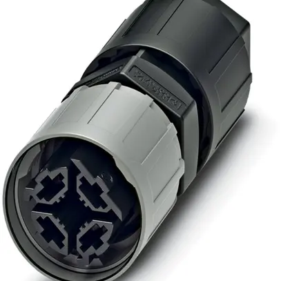 Connettore QUICKON 3LPE 1.5mm² Ø4…9mm con dado nero/grigio 