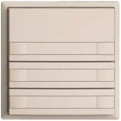Pulsante KNX RGB EDUE, 250mW, s.LED, c.inserto carta, 6×pulsante, 1×tasto, crema 
