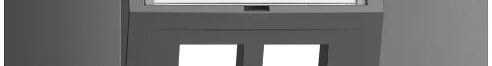 Kit de montage INC Edue BKE, avec capot de sortie oblique 2×Keystone gris foncé 
